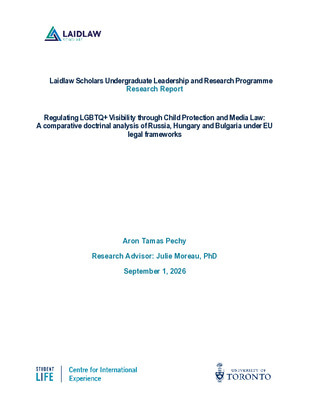 Regulating LGBTQ+ Visibility through Child Protection and Media Law: A comparative doctrinal analysis of Russia, Hungary and Bulgaria under EU legal frameworks Research Report Final Draft