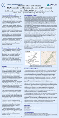 Poster - The Tocks Island Dam Project: The Community and Environmental Impact of Government Intervention
