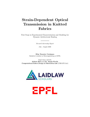 Strain-Dependent Optical Transmission in Knitted Fabrics: First Steps in Experimental Characterization and Modeling for Dynamic Architectural Shading (Internship Report)