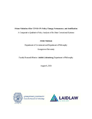 COVID-19 Prison Visitation Research Paper - Abdur Rahman