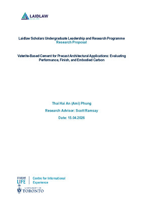 Vaterite-Based Cement for Precast Architectural Applications: Evaluating Performance, Finish, and Embodied Carbon - Research Proposal