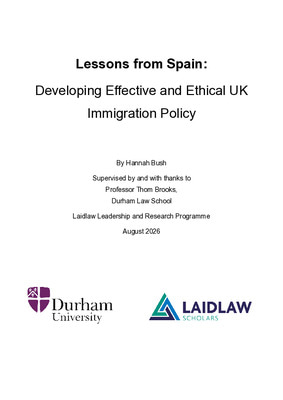 Research Report - Lessons from Spain: Developing Effective and Ethical UK Immigration Policy