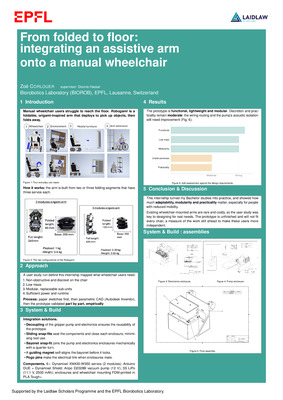 My Laidlaw Summer Research at the BIOROB Lab (EPFL)