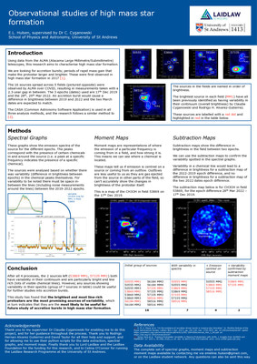 Research Poster: Observational Studies of High Mass Star Formation