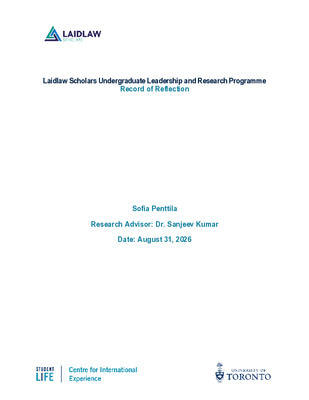 Laidlaw Research Summer Reflection