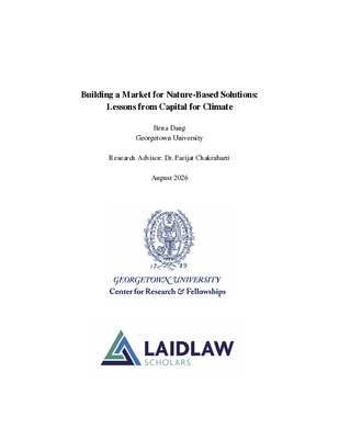 [Research Essay] Building a Market for Nature-Based Solutions: Lessons from Capital for Climate
