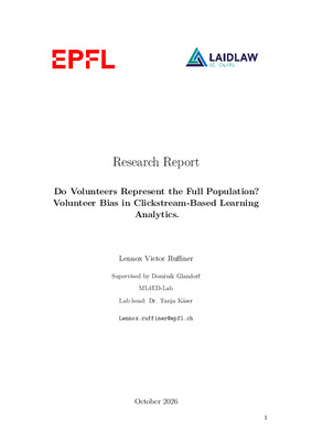 Do Volunteers Represent the Full Population? Volunteer Bias in Clickstream-Based Learning Analytics.