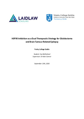 Research report: HSP90 Inhibition as a Dual Therapeutic Strategy for Glioblastoma and Brain Tumour-Related Epilepsy