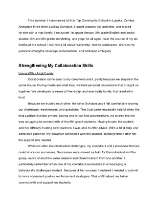 Star Top Community School Leadership-in-Action Project