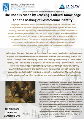 The Road Is Made by Crossing: Cultural Knowledge and the Making of Postcolonial Identity