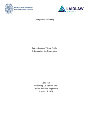Research Essay: Determinants of Digital Public Infrastructure Implementation