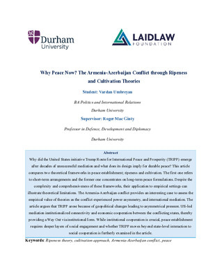 From Question to Argument: Sharing My Laidlaw Research Paper
