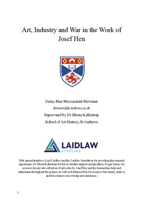 Research Essay: Art, Industry and War in the Work of Josef Heu