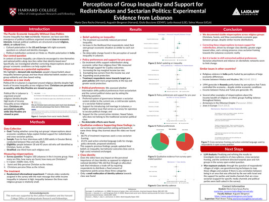 Misperceptions of Group Inequality and Support for Redistribution and Sectarian Politics: Experimental Evidence from Lebanon