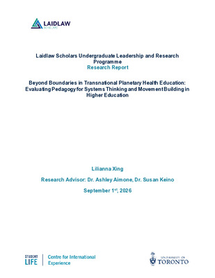Research Report Beyond Boundaries in Transnational Planetary Health Education: Evaluating Pedagogy for Systems Thinking and Movement Building in Higher Education