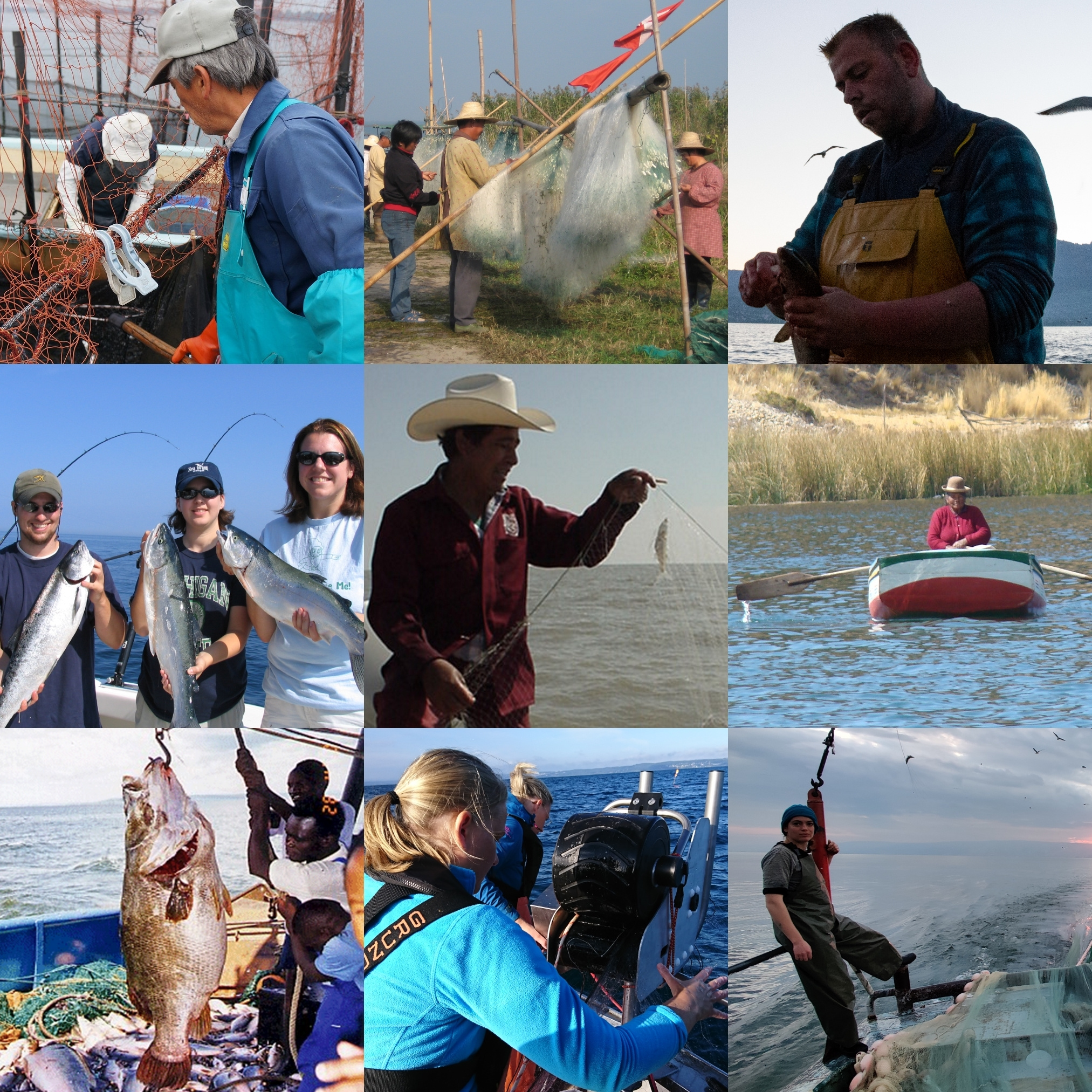 The faces of lake fishers The faces of lake fishers