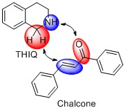 The concerted reaction between THIQ and the chalcone The concerted reaction between THIQ and the chalcone