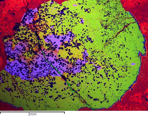 Mosaic of the studied Efremovka CAI (E40). Mosaic of the studied Efremovka CAI (E40).