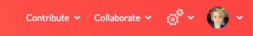 Contribute and Collaborate menu bar
