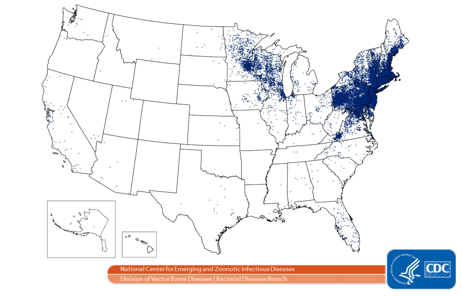 Reported cases of Lyme disease, 2015. Reported cases of Lyme disease, 2015.