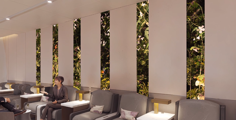 Digital windows evolve over the course of the day. Credit: Gensler