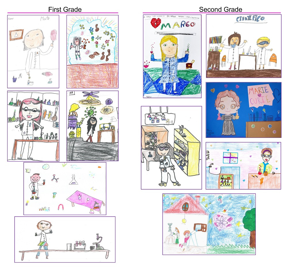 Collection of drawings from the children participating in the competition.