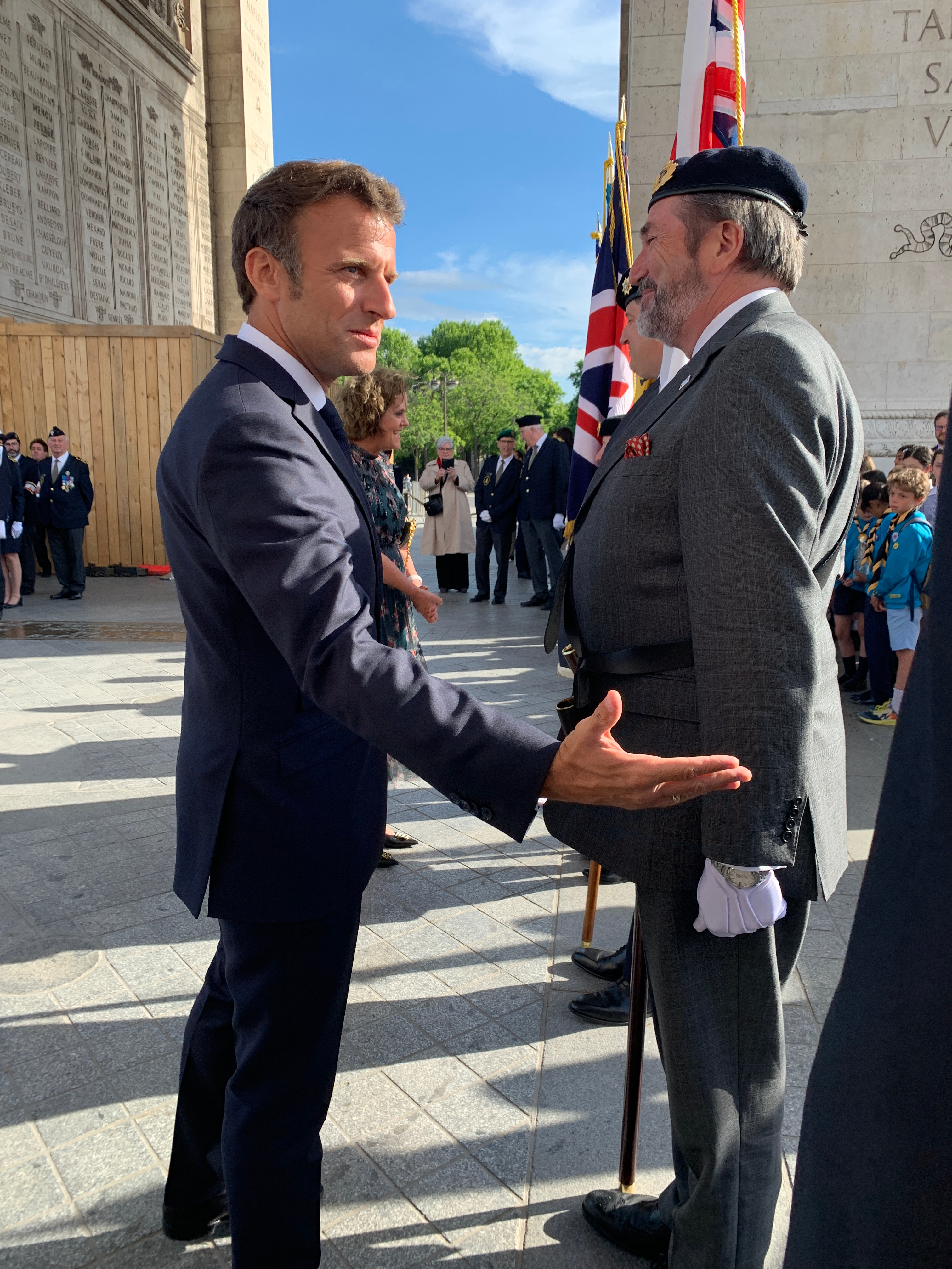 As part of my work for ONAC, I was invited to attend an official ceremony at the Arc du Triomphe and was fortunate enough to meet and shake hands with the President of France