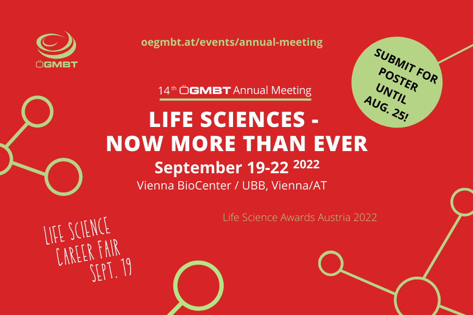 Poster for the 14th ÖGMBT Annual Meeting evening of Sept 19.-22.