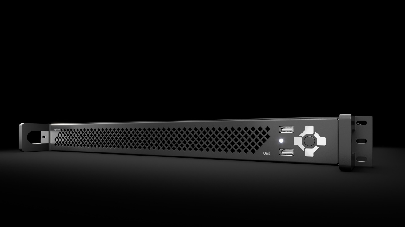 A black electronic device with white buttons
Description automatically generated