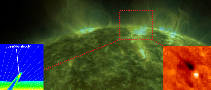 A pseudo-shock above a sunspot