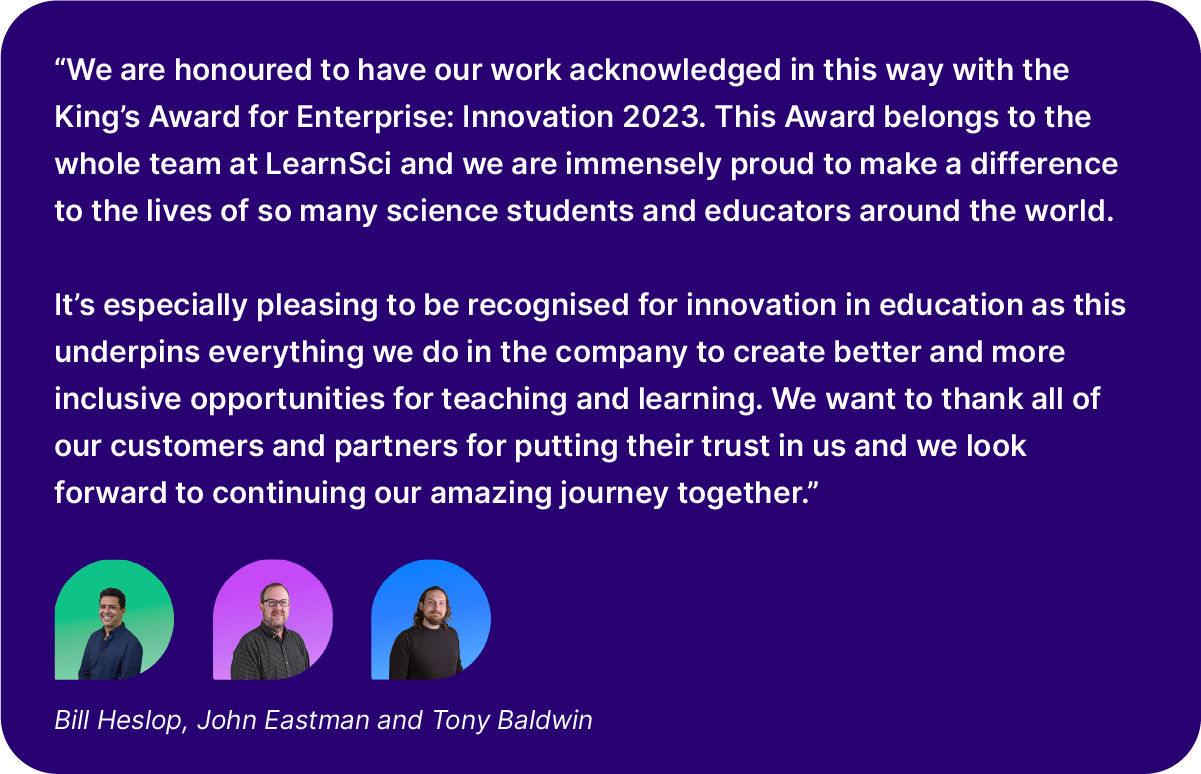 Quote from the LearnSci Directors Quote from the LearnSci Directors
