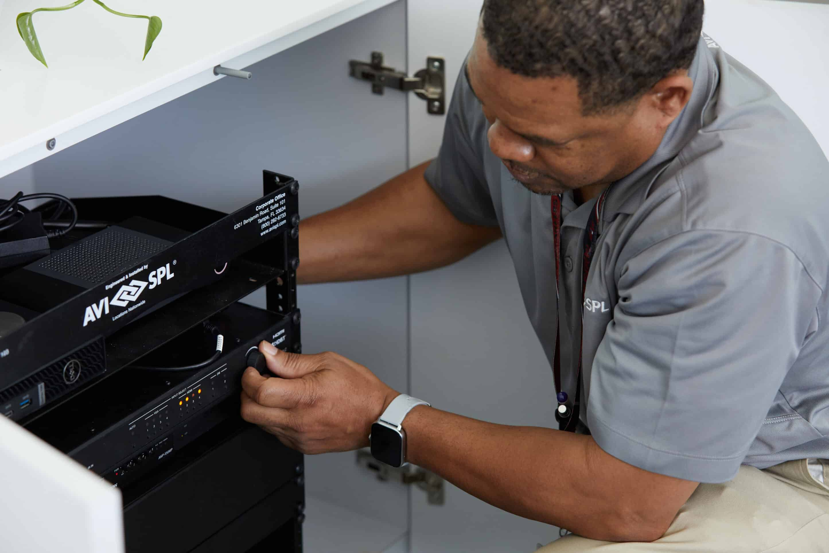 AVI-SPL Team Member Hard at Work