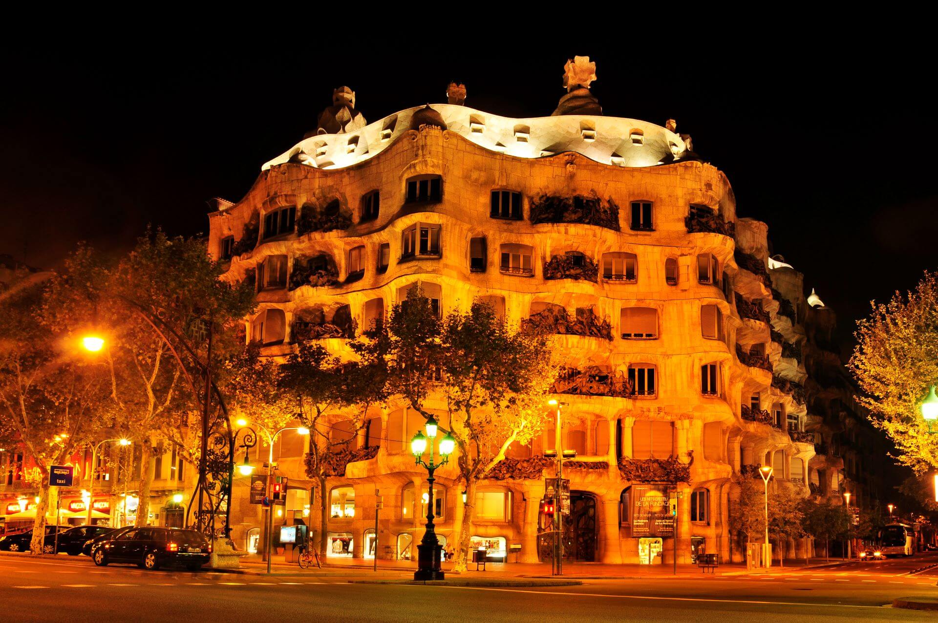 Casa Mila, Gaudi Building in Barcelona, Spain