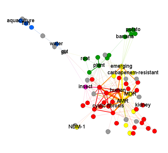 Graph "portrait" of lipoxygenase-carrying bacteria, simplified