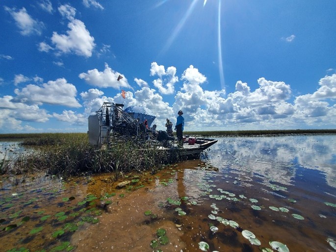 photo of an airboat in the Florida Everglades