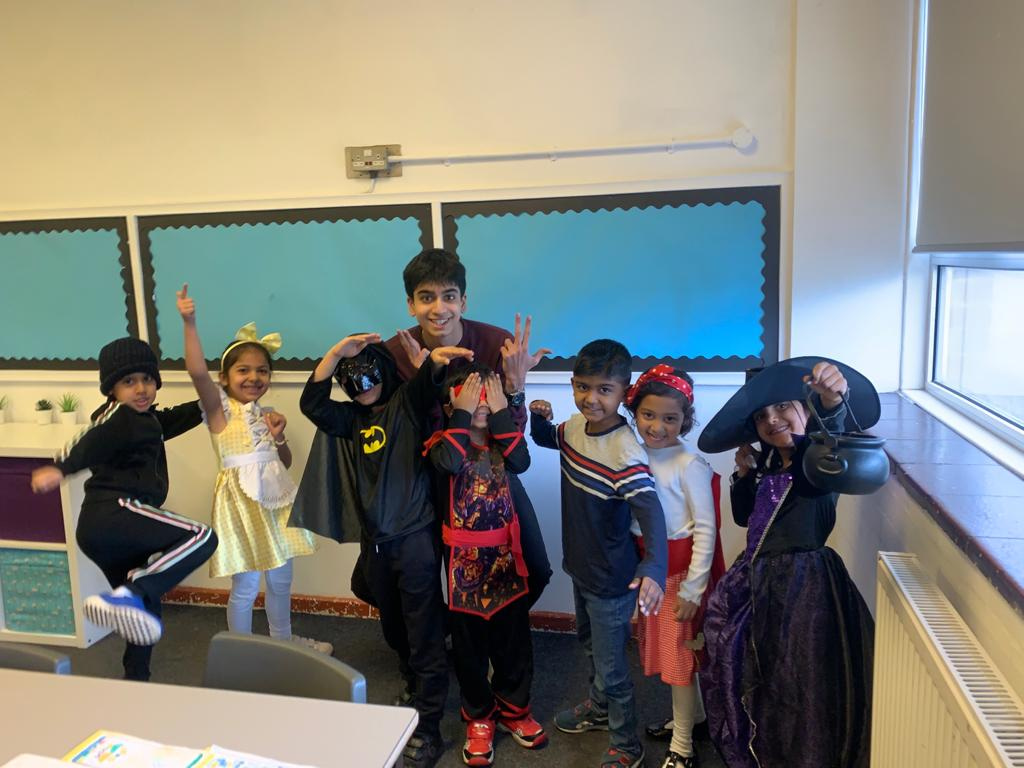 A picture with my religious education class on world book day! 