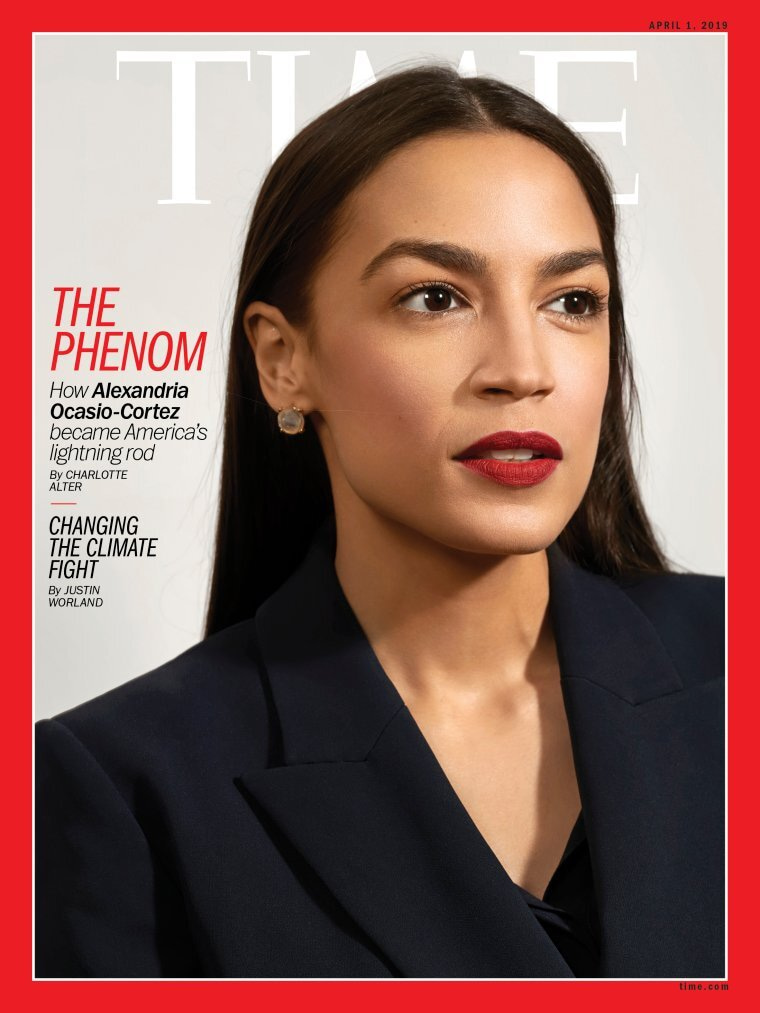 Alexandria Ocasio-Cortez’s cover page for TIME Magazine 2019