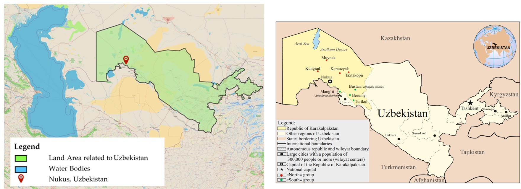 Study area - Nukus, Uzbekistan