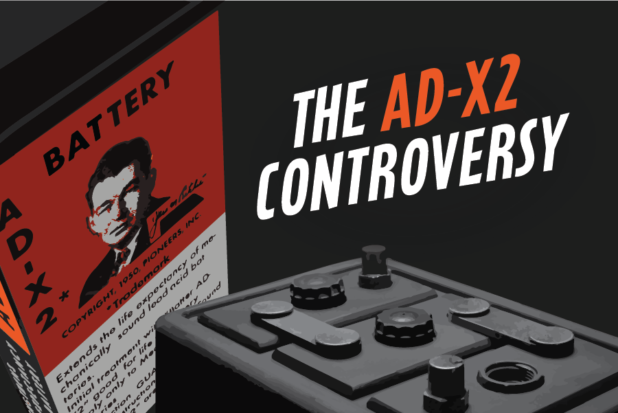 A postcard for the film The AD-X2 Controversy