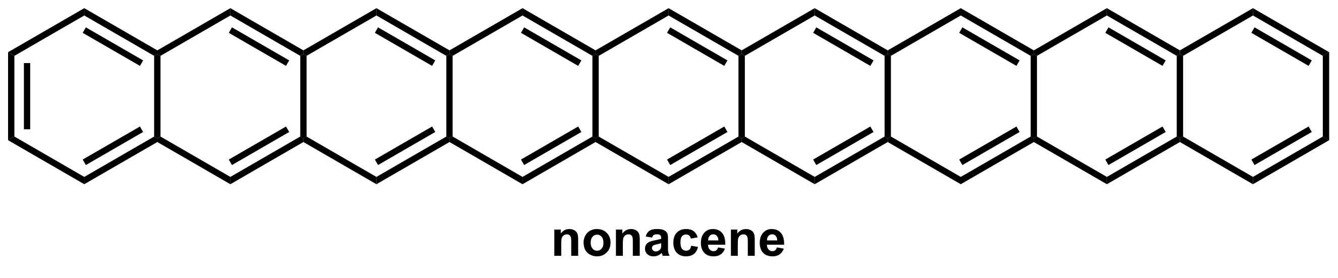 Molecular structure of nonacene