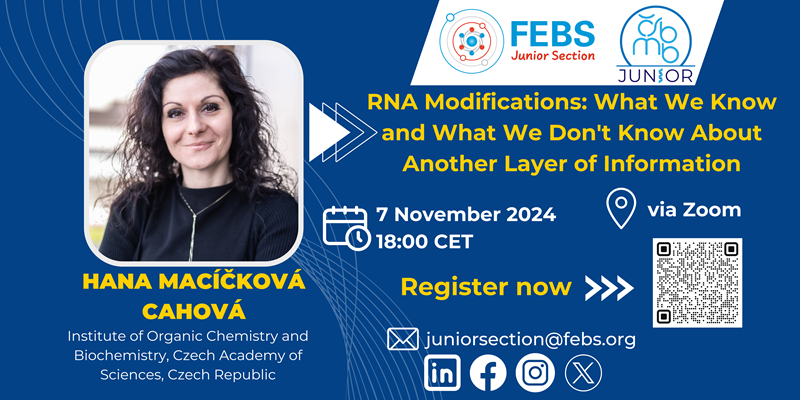 FEBS Junior Section webinar with Hana Macicková Cachova November 2024.