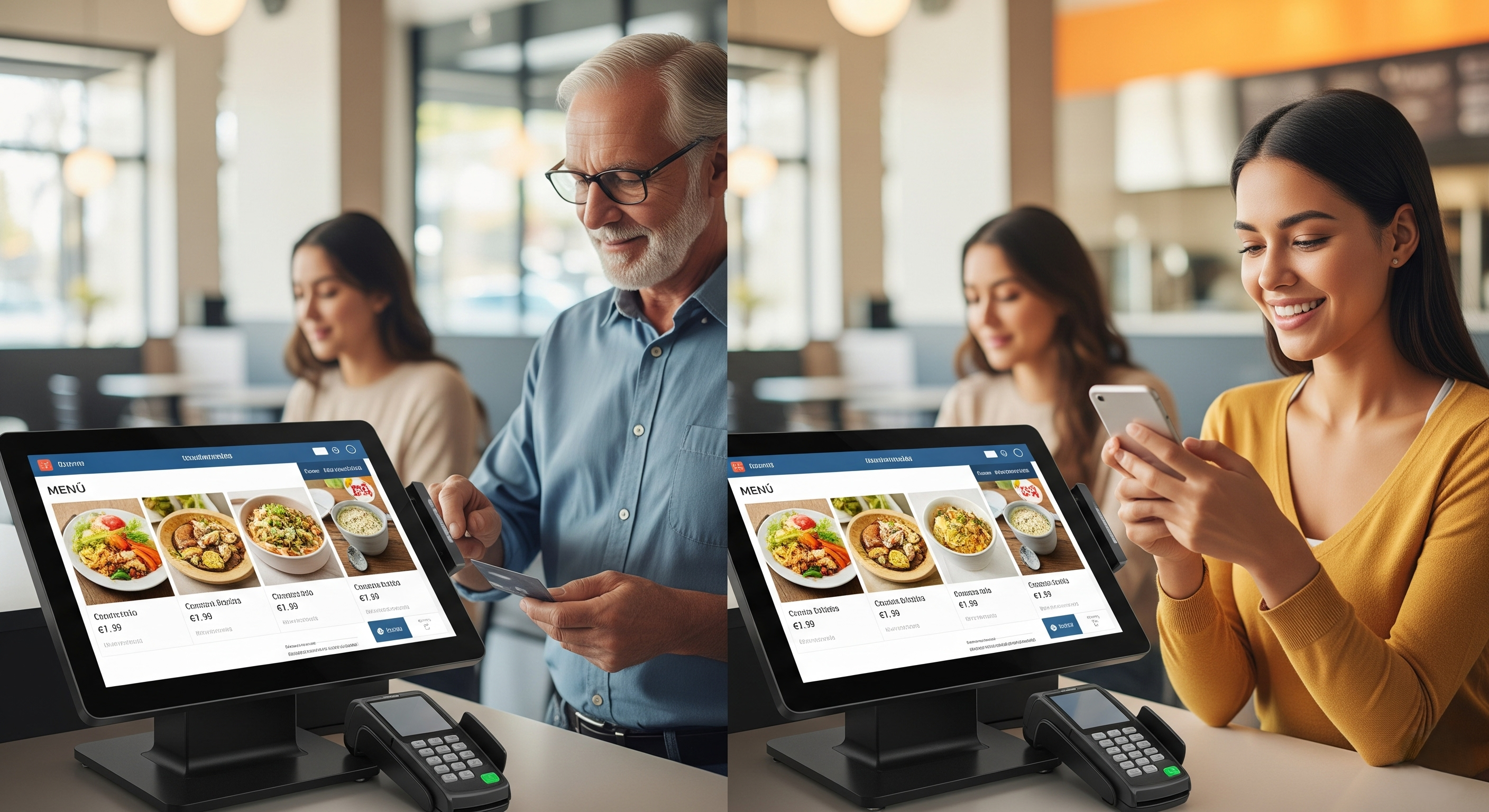 Variedad de formas de pago en un mismo kiosco digital