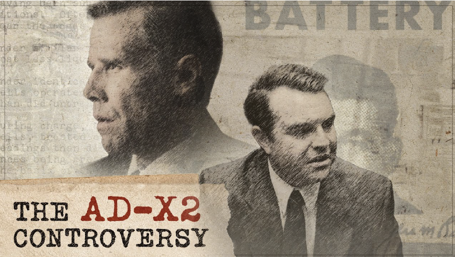 A picture that advertises the film The AD-X2 Controversy