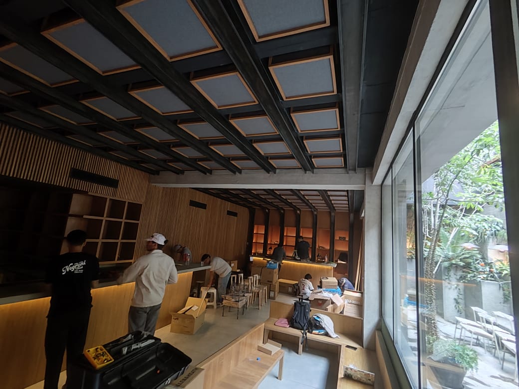 Abosorptive acoustic in ceiling panels