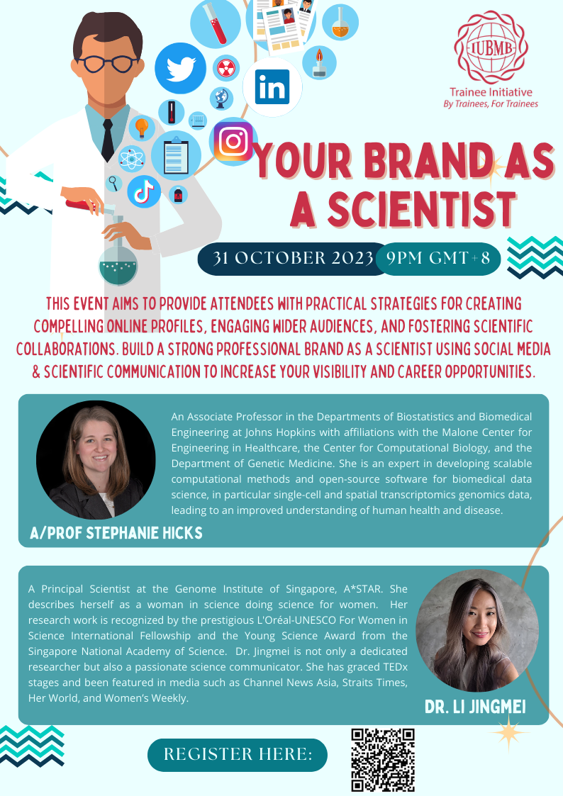 Poster with information on the event by the IUBMB Trainee Initiative