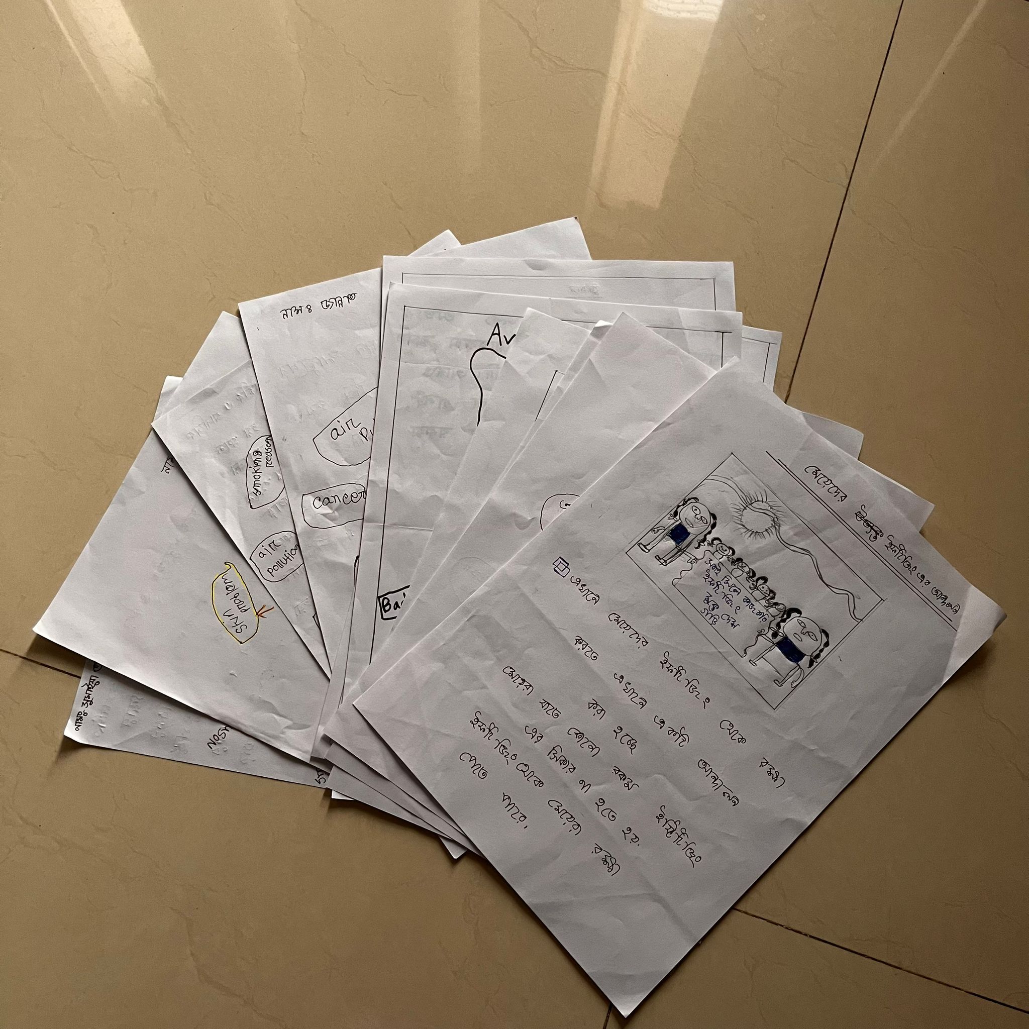 Posters of students for their chosen campaigns