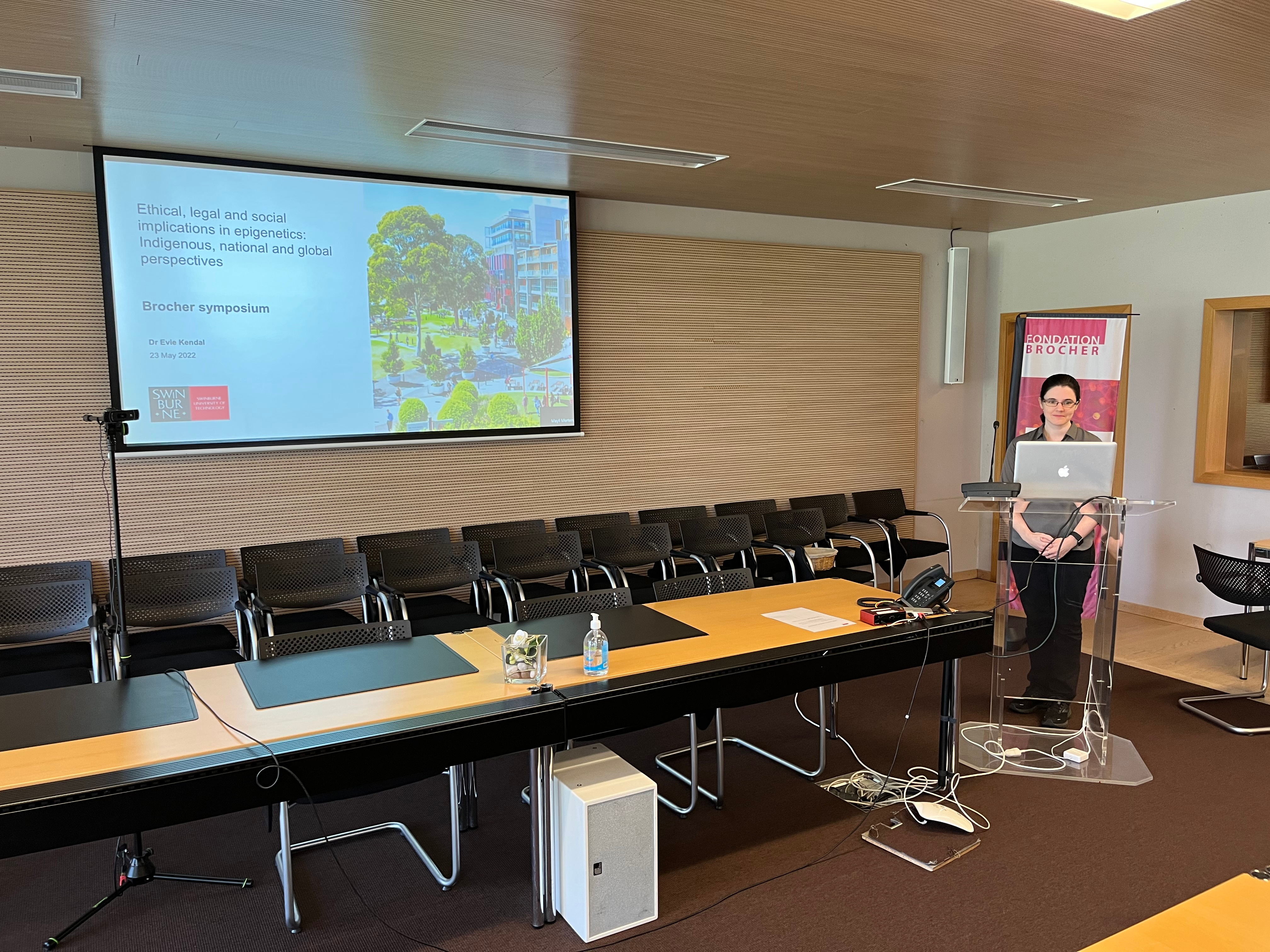 Dr Kendal presenting