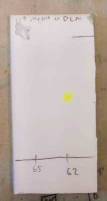 TLC with bright yellow spot