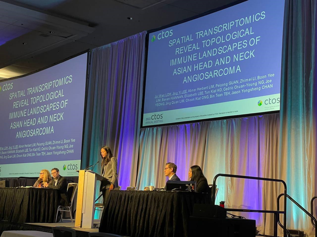 Presenting our work on AS-HN angiosarcoma at CTOS Annual Meeting 2022, Vancouver, Canada.
