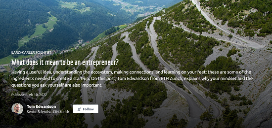 What does it mean to be an entrepreneur? Screengrab of the post What does it mean to be an entrepreneur?